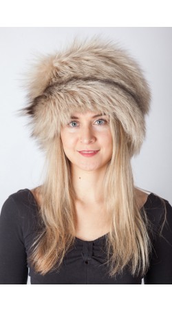 Kreminė “Arctic” lapės kailio kepurė